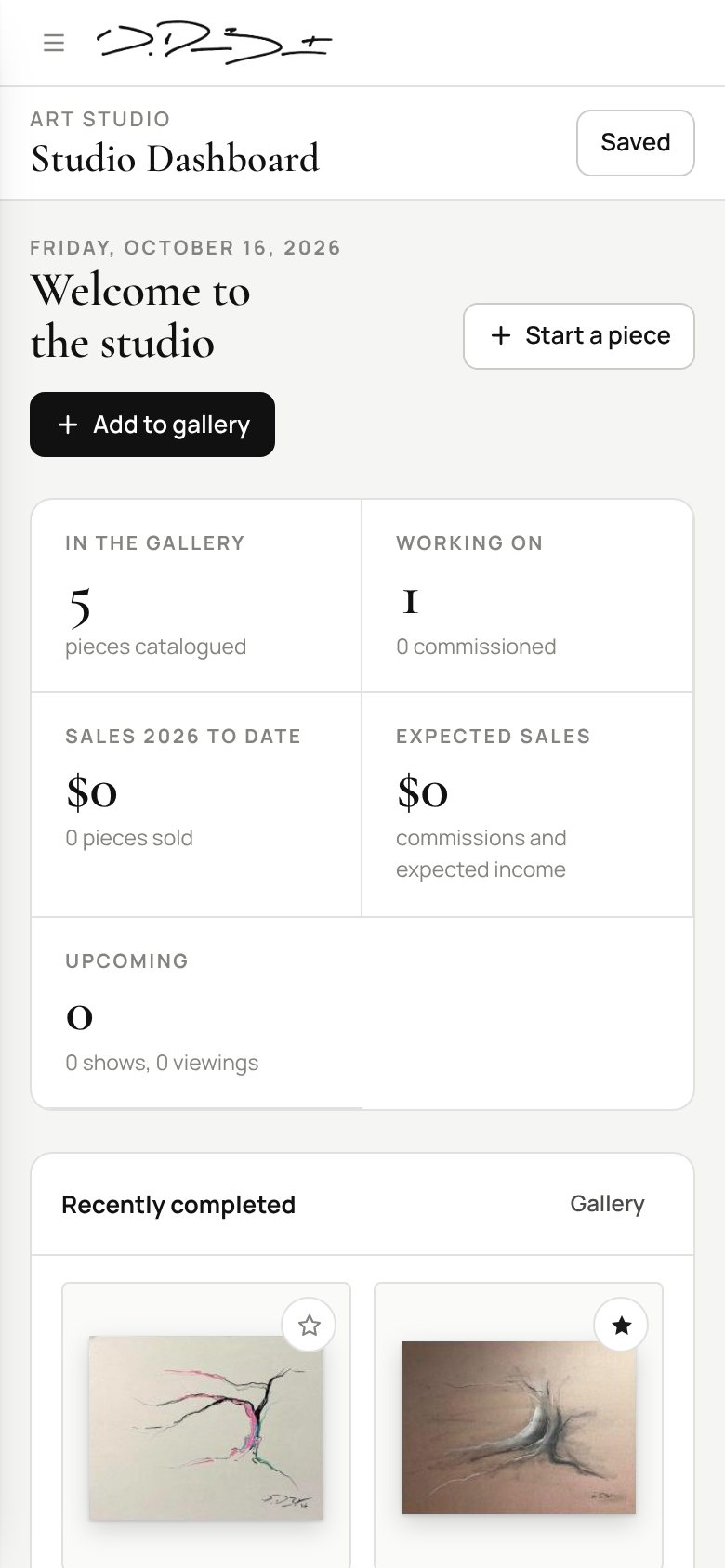 The studio on a phone
