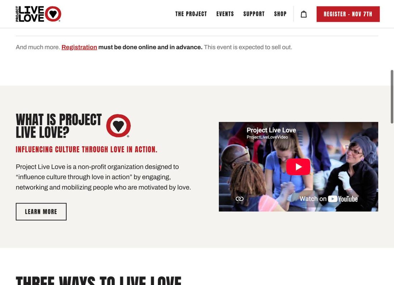 What Project Live Love is, in their own words.