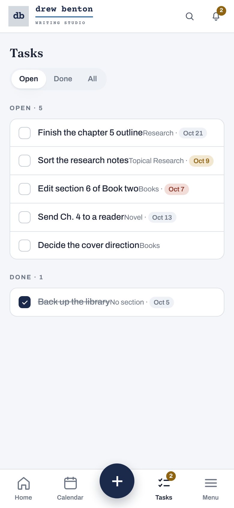 Tasks